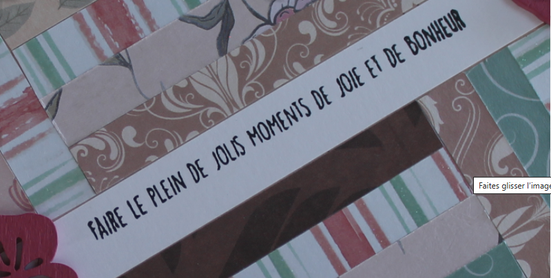 Carte artisanale – Collage poétique et fleurs en relief – Collection “Tendres compositions” – Image 3