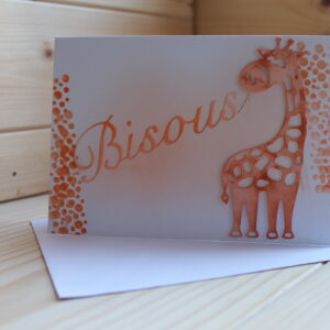 Carte artisanale Bisous