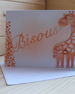 Carte artisanale Bisous