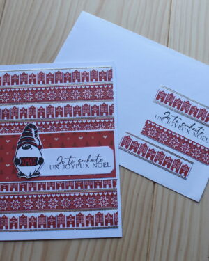 Carte Artisanale Noël "Scandinave"- Eclats spontanés