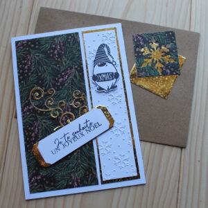 Carte Artisanale de Noël "Lutin festif" - Eclats spontanés