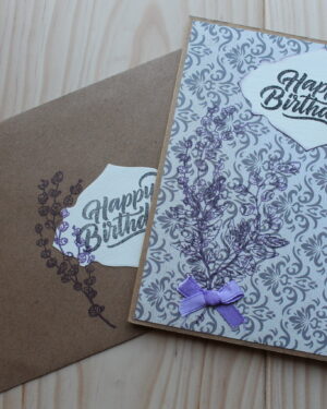 Carte Happy Birthday - vintage