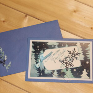 Carte  Saison scintillante sous les sapins